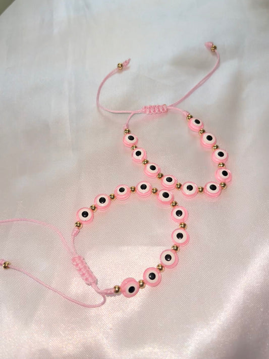 Pink Evil Eye Bracelet