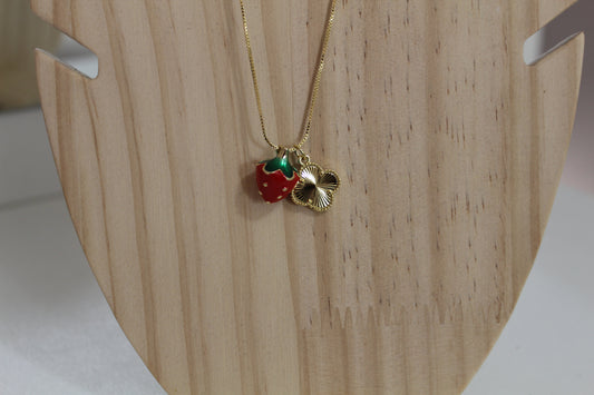 Strawberry Clover Necklace