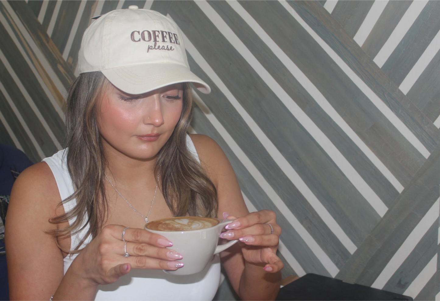 Coffee Please Hat Beige