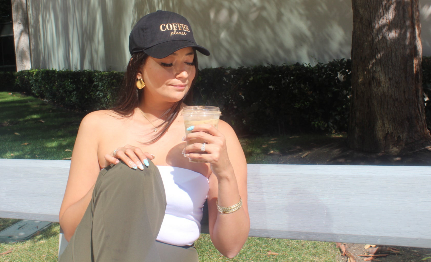 Coffee Please Hat Black